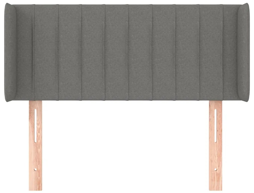 vidaXL Κεφαλάρι με Πτερύγια Σκούρο Γκρι 93x16x78/88 εκ. Υφασμάτινο