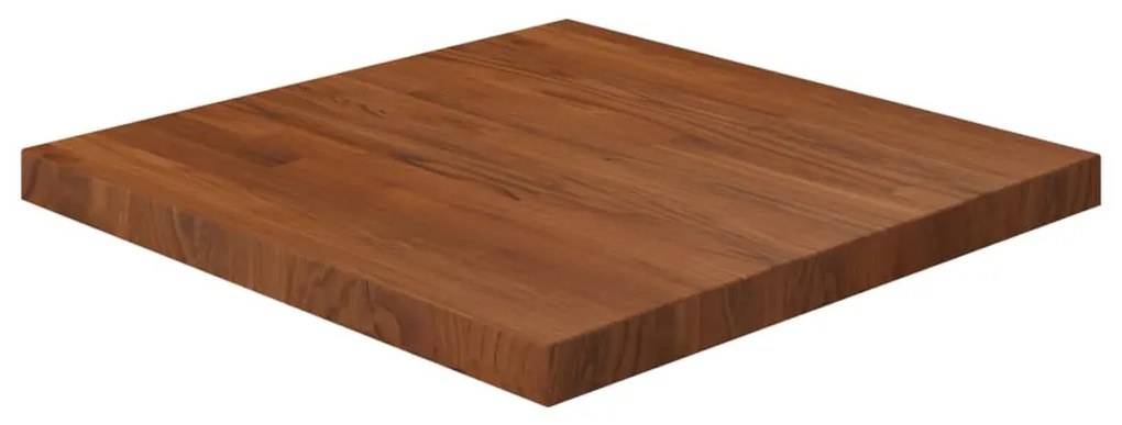 vidaXL Επιφάνεια Τραπεζιού Τετράγωνη Σκ. Καφέ 60x60x4 εκ. Ξύλο Δρυς
