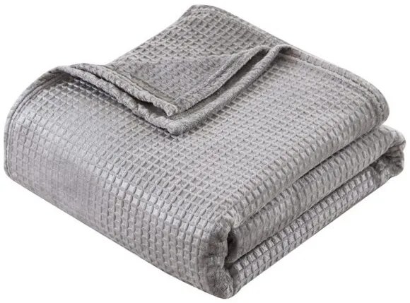 Beauty Home Κουβέρτα μονόχρωμη υπέρδιπλη Fleece Art 11555 220x240 Γκρι