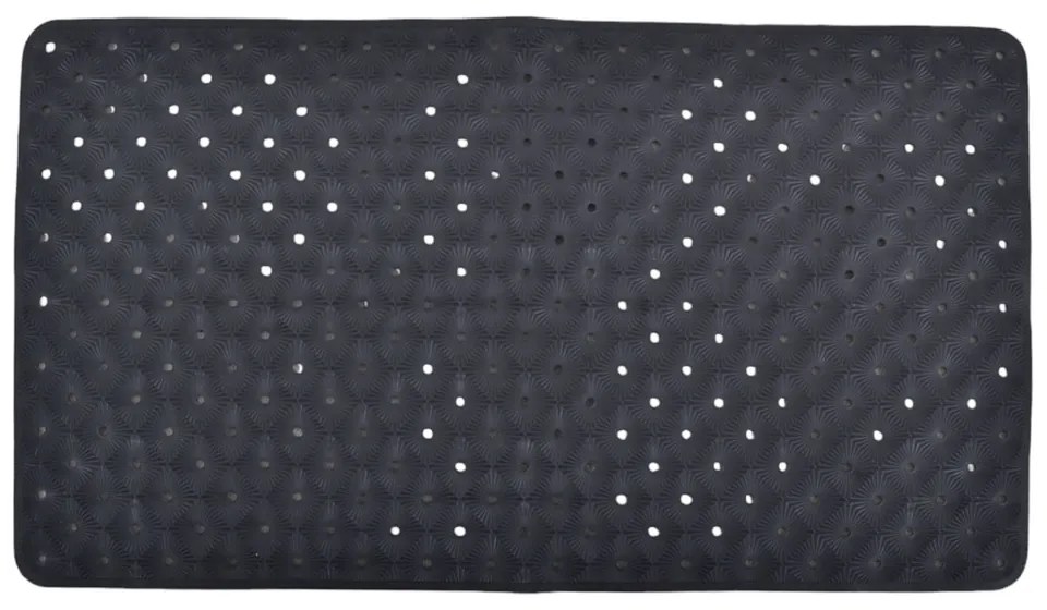 Πατάκι Μπανιέρας Αντιολισθητικό Μαύρο PVC 66x38cm ANKOR