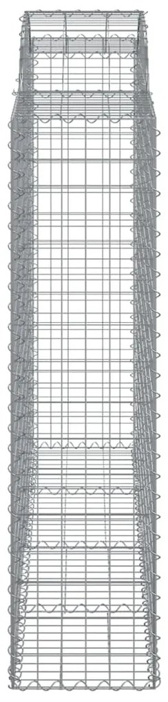 vidaXL Συρματοκιβώτια Τοξωτά 9 τεμ. 200x50x160/180 εκ. Γαλβαν. Ατσάλι