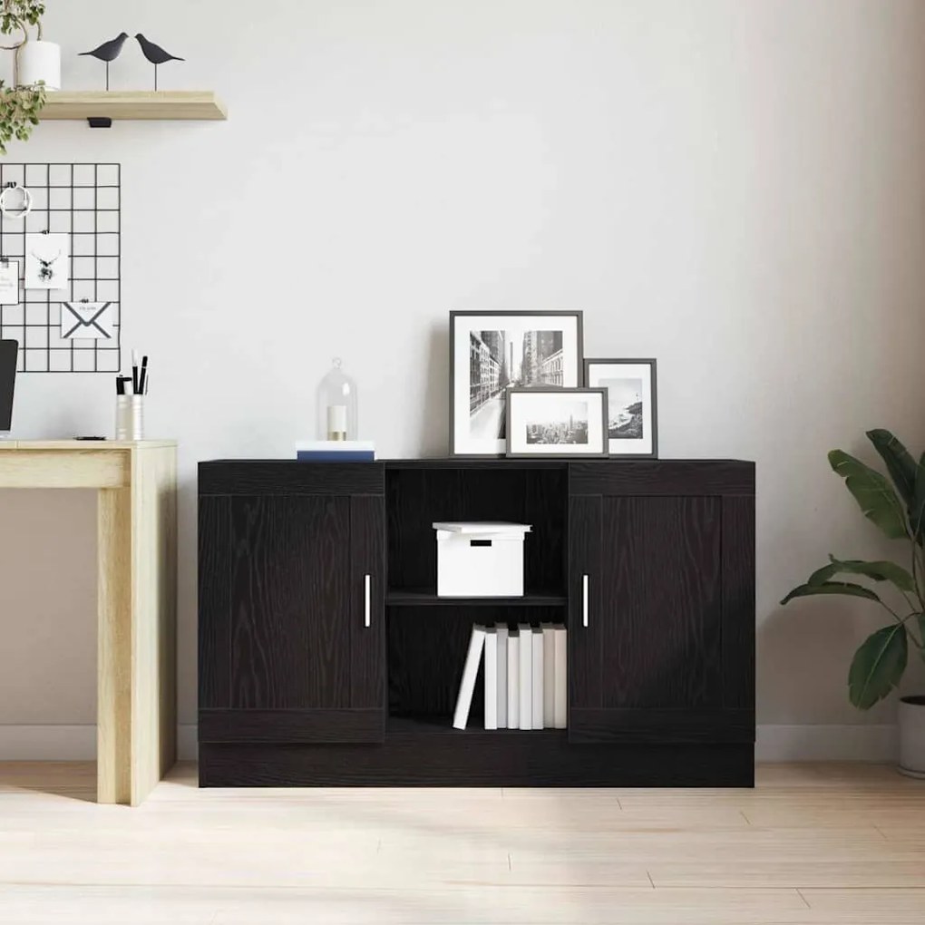 vidaXL Πλαϊνό γραφείο Μαύρο 120 x 30.5 x 70 εκ Επεξεργασμένο ξύλο
