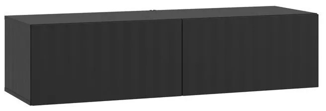 Έπιπλο τηλεόρασης ANTIBES 128 2K2V Μαύρο - Μαύρο ματ 128x42x32εκ. 128x42x32 εκ.