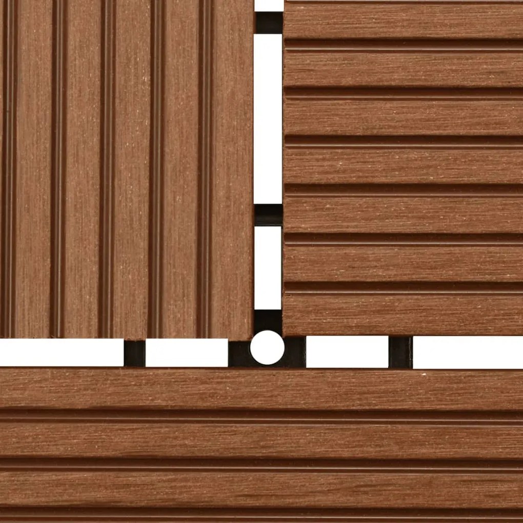 vidaXL Πλακάκια Deck 22 τεμ. Καφέ 30 x 30 εκ. 2 μ² από WPC