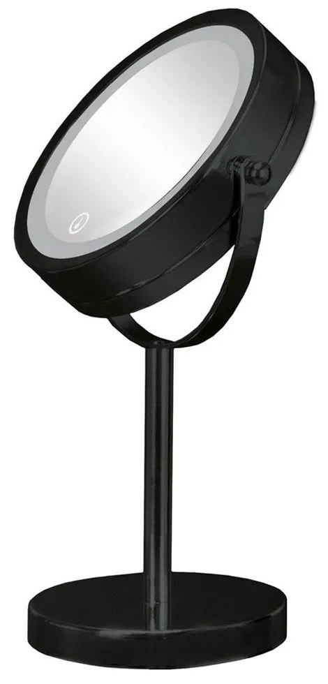 Καθρέπτης Επιτραπέζιος Με Φως Bright 5887 15x12x29,5cm 926 Black Kleine Wolke Metal, Glass