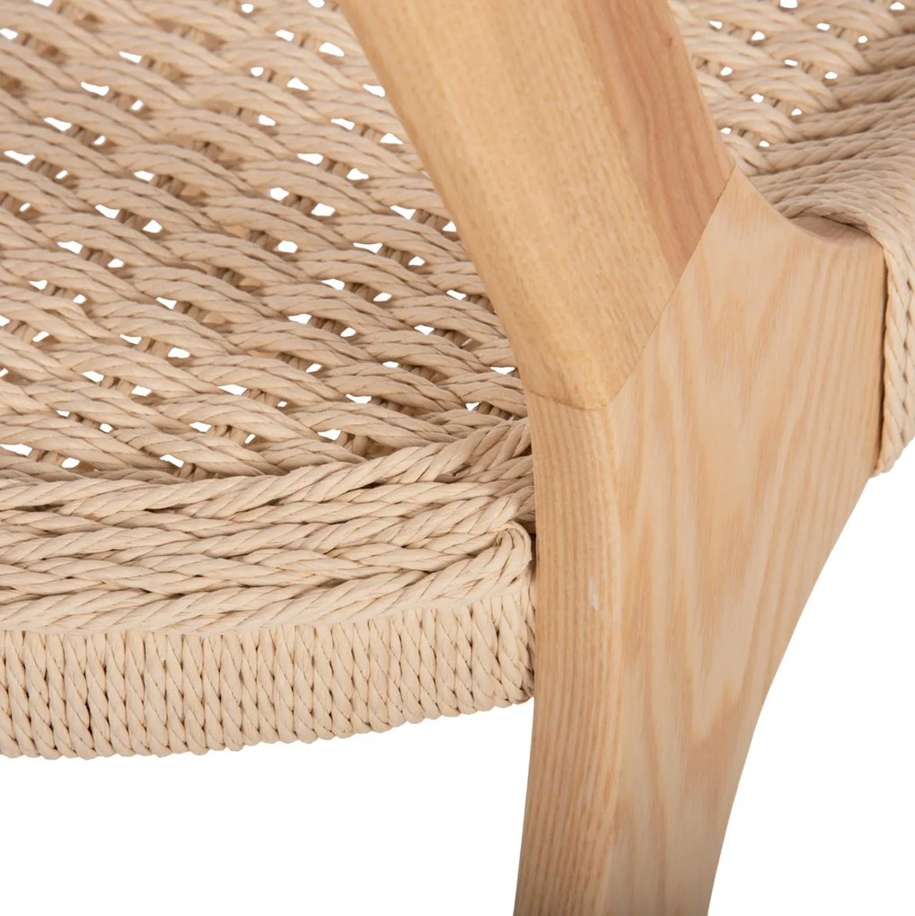 Καρέκλα C9876 Ξύλο Φράξινος και Paper Rope 47x52x86,5Υεκ. 47x52x86.5 εκ.