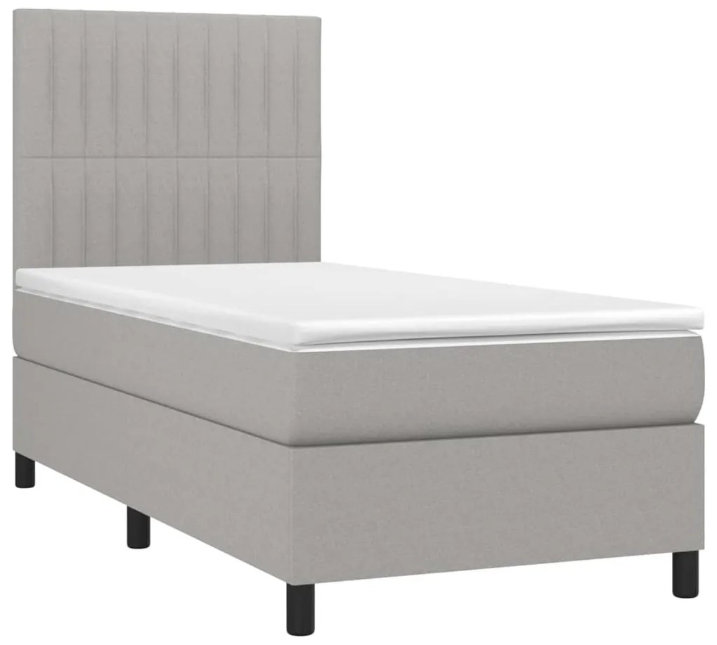 ΚΡΕΒΑΤΙ BOXSPRING ΜΕ ΣΤΡΩΜΑ ΑΝΟΙΧΤΟ ΓΚΡΙ 80X200 ΕΚ. ΥΦΑΣΜΑΤΙΝΟ 3141889