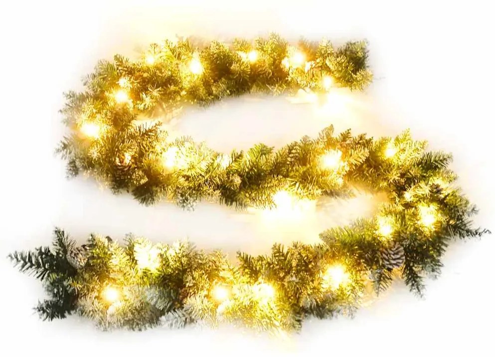 vidaXL Γιρλάντα Χριστουγεννιάτικη με Λαμπάκια LED Πράσινη 2,7 μ. PVC