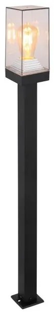 Επιδαπέδιο Φωτιστικό Κολώνα 1xΕ27 Μαύρο 100cm IP44 Gabba 31372 Globo Lighting-31372-Μαύρο 31372
