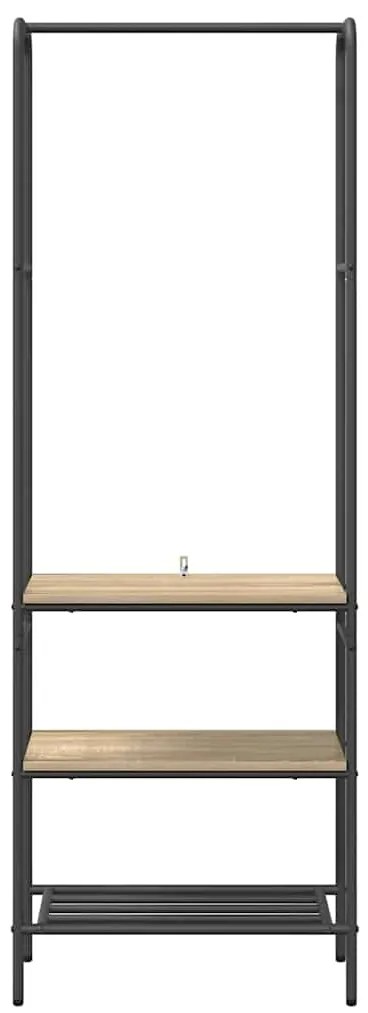 vidaXL Ράφι ρούχων με ράφια με ράφι Sonoma Δρυς 60 x 30 x 171 εκ