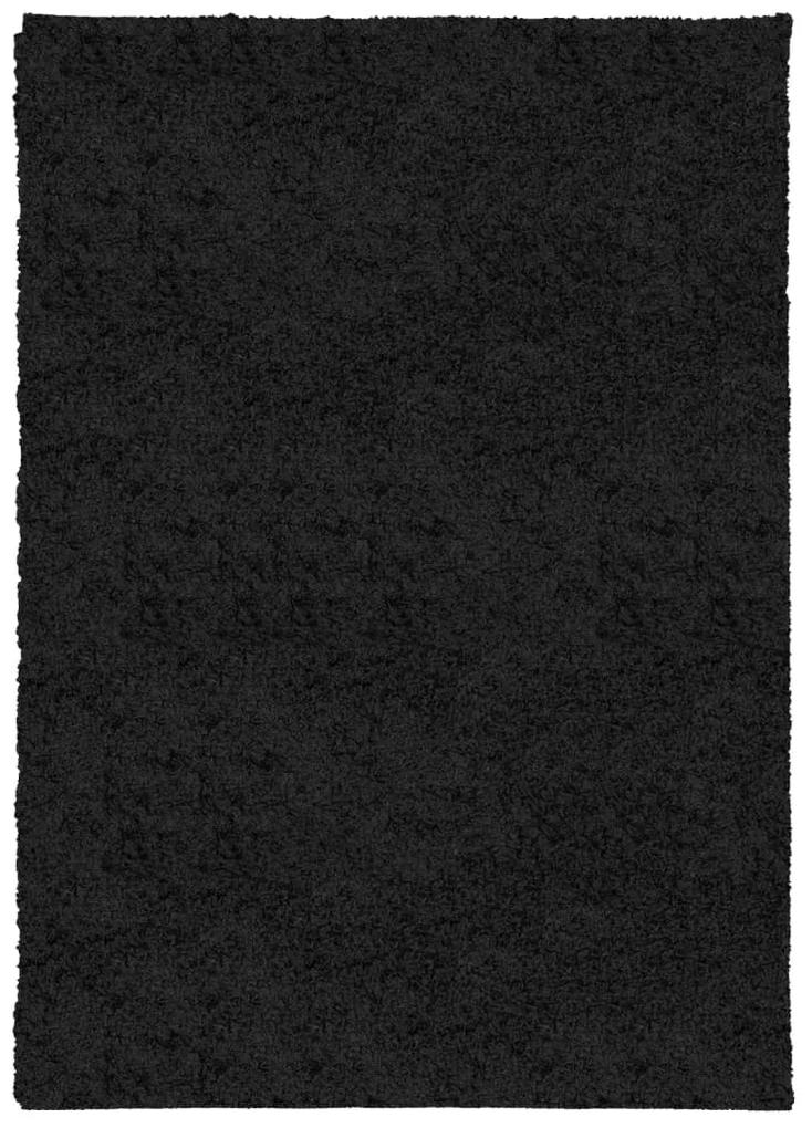 vidaXL Χαλί Shaggy με Ψηλό Πέλος Μοντέρνο Μαύρο 120x170 εκ.