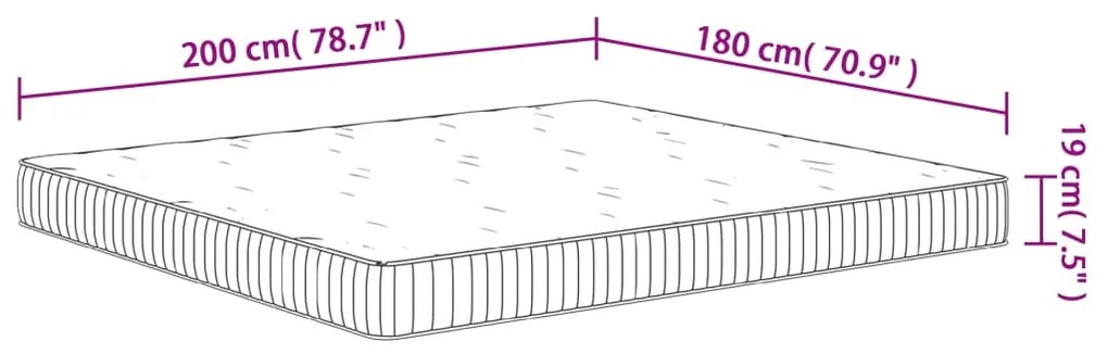 ΣΤΡΩΜΑ ΜΕ POCKET SPRINGS ΜΕΣΑΙΑ ΣΚΛΗΡΟΤΗΤΑ 180 X 200 ΕΚ. 372819