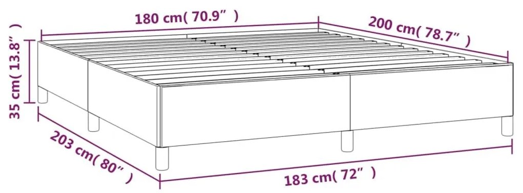 Κρεβάτι Boxspring με Στρώμα Κρεμ 180x200 εκ. Υφασμάτινο - Κρεμ