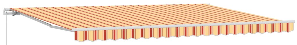 vidaXL Manual Retractable Awning της σε Πορτοκαλί και Κίτρινο 500x350 εκ.