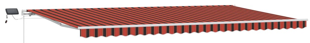 vidaXL Ανασυρόμενη Τέντα with Πορτοκαλί και καφέ 600 x 350 εκ