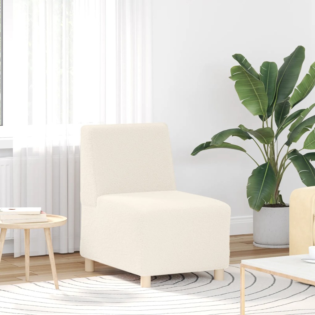 vidaXL Καθίσμα Σαλονιού 2 pcs Κρεμ 55 x 74 x 82 εκ. Βελούδο