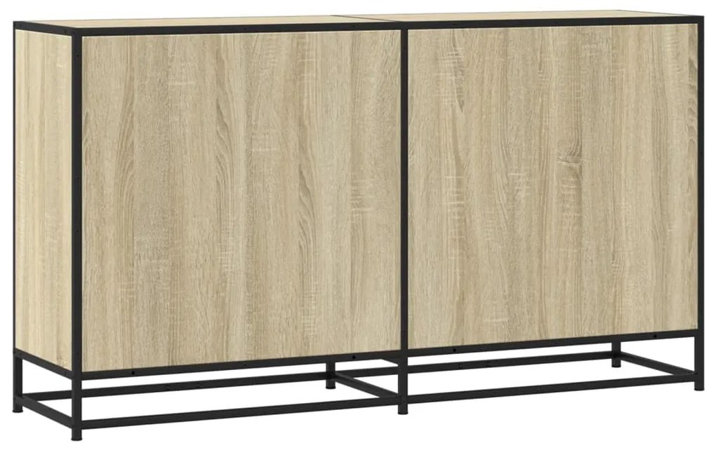 vidaXL Sideboard Sonoma Oak 134x35x76 cm Κατασκευασμένο ξύλο