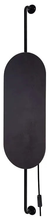 Φωτιστικό Τοίχου Wheel Lux II 8428 Black Nowodvorski Metal, Plastic