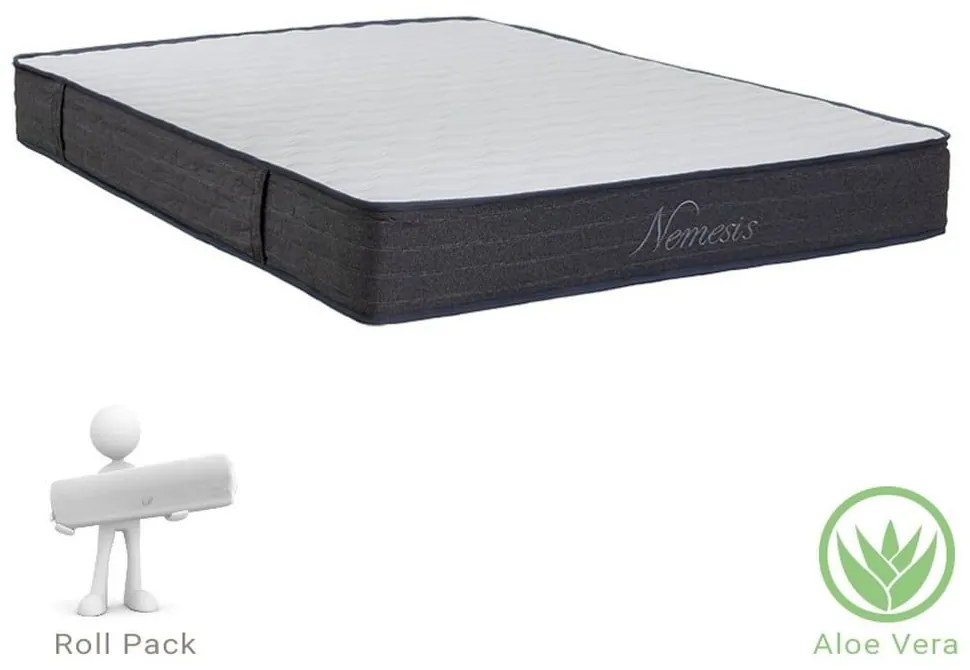 Στρώμα Nemesis 100-000016 150x200cm White-Grey Διπλό