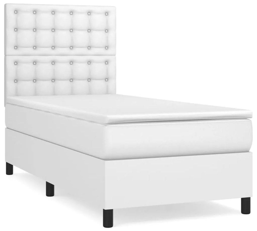 ΚΡΕΒΑΤΙ BOXSPRING ΜΕ ΣΤΡΩΜΑ ΛΕΥΚΟ 90X200ΕΚ. ΑΠΟ ΣΥΝΘΕΤΙΚΟ ΔΕΡΜΑ 3142822