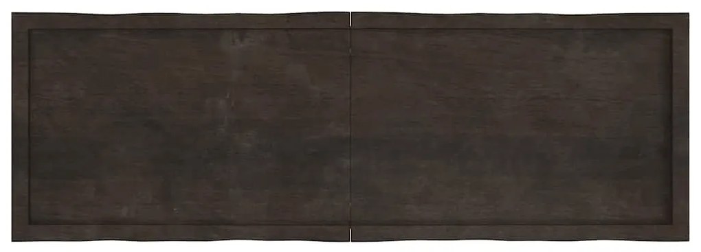 vidaXL Επιφ Τραπεζιού Αν Καφέ 160x50x(2-6)εκ.Ακατέργ. Μασίφ Ξύλο Δρυός