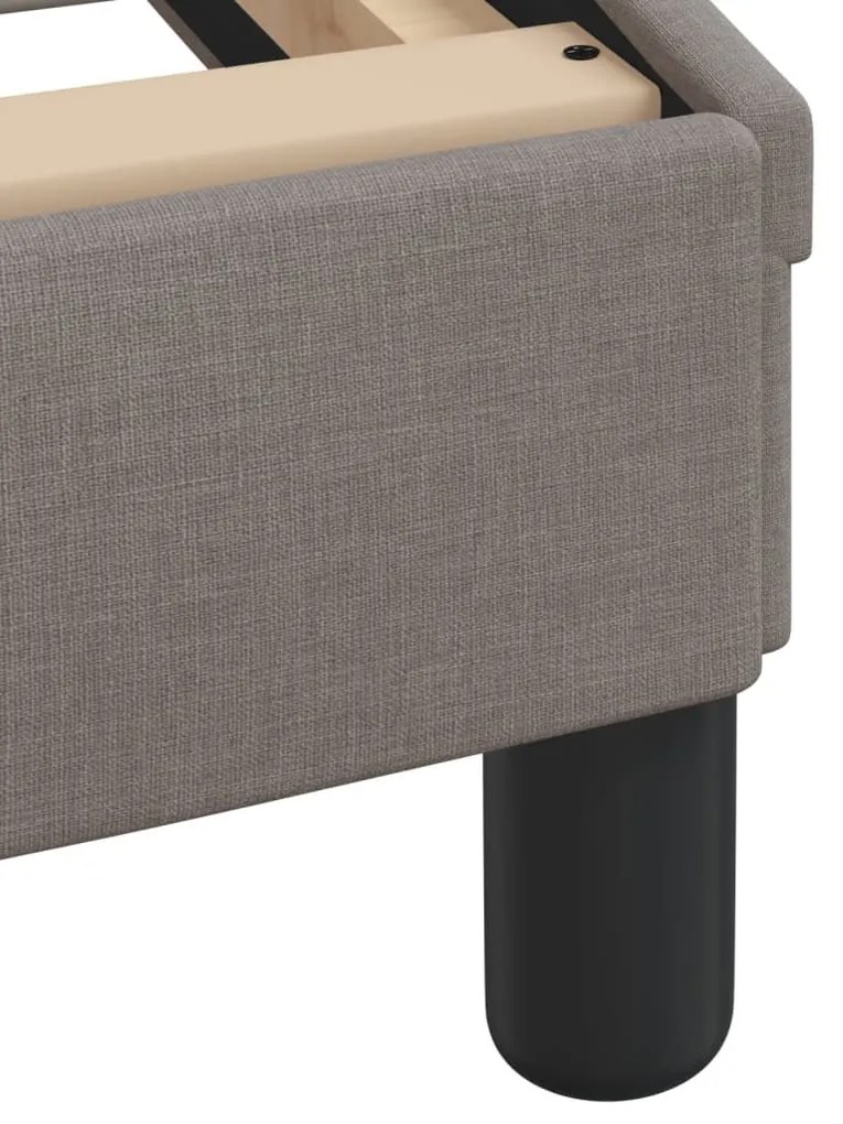 vidaXL Κρεβάτι Taupe 160x200 εκ. Υφασμάτινο