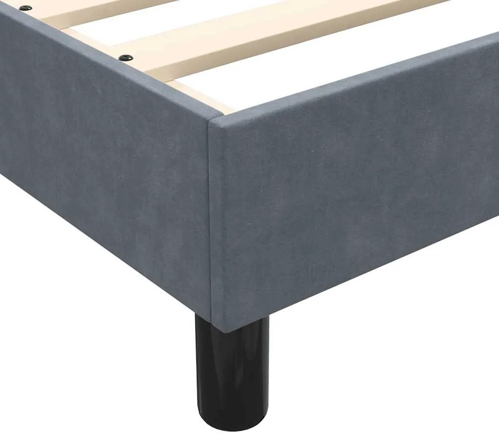 ΚΡΕΒΑΤΙ BOXSPRING ΜΕ ΣΤΡΩΜΑ ΣΚΟΥΡΟ ΓΚΡΙ 90X220 ΕΚ. ΒΕΛΟΥΔΙΝΟ 3317890