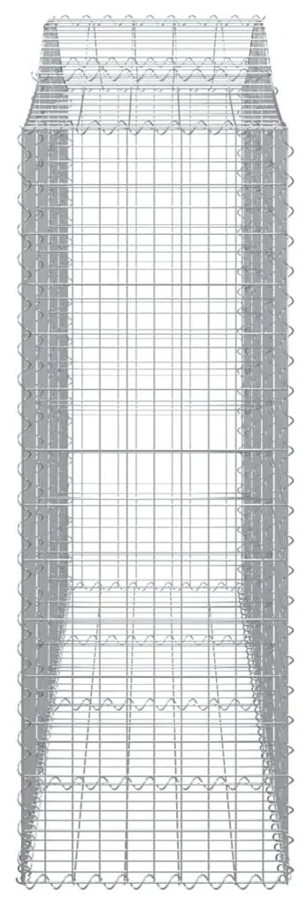 Συρματοκιβώτια Τοξωτά 50 τεμ. 200x50x140/160 εκ. Γαλβαν. Ατσάλι - Ασήμι