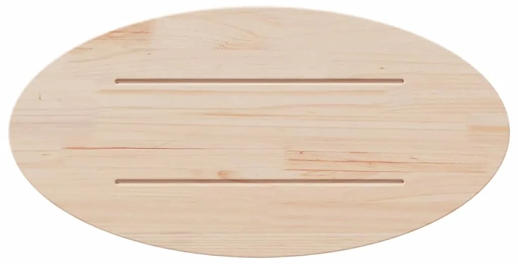 vidaXL Επιφάνεια Τραπεζιού Οβάλ 60x30x2,5 εκ. από Μασίφ Ξύλο Πεύκου