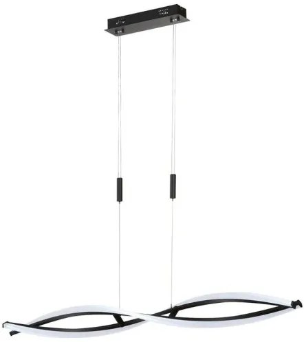 Κρεμαστό Φωτιστικό Οροφής LED 27W Torcido Μαύρο 2700-6500K 60978 Fischer Honsel-60978-Μαύρο 60978
