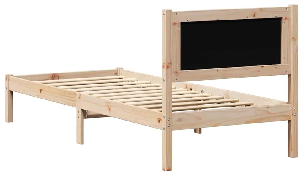 vidaXL Σκελετός Κρεβατιού Taupe 90 x 200 cm Στερεά ξυλεία πεύκου
