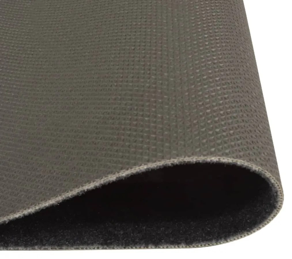 vidaXL Χαλί Κουζίνας Πλενόμενο Μαύρο Επιγραφή Καφές 60x180 εκ. Βελούδο