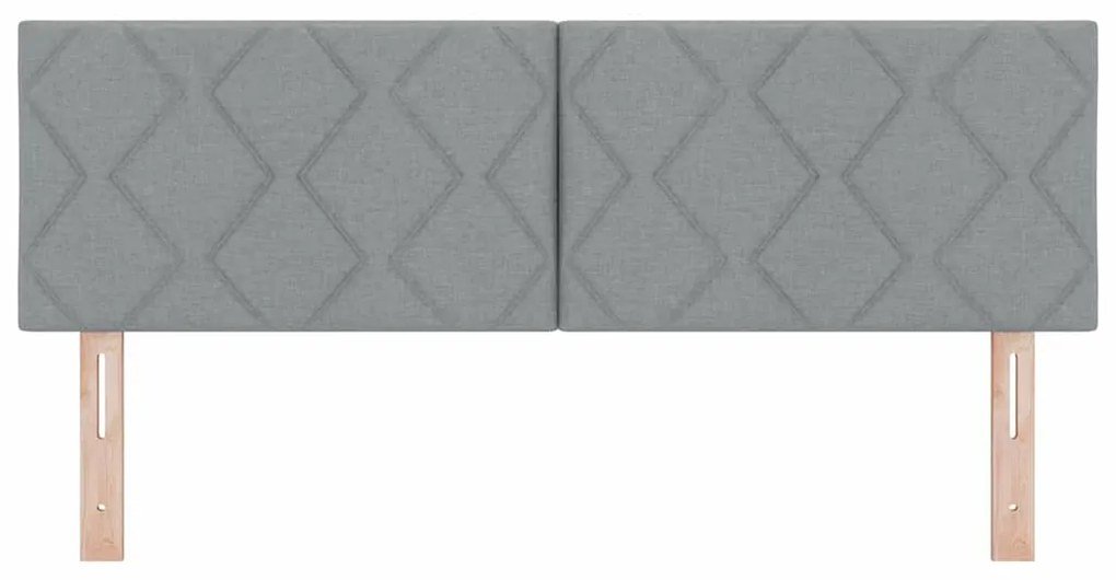 vidaXL Υφασμάτινο Κεφαλάρι Geometric Ανοιχτό γκρι 160 cm ύφασμα
