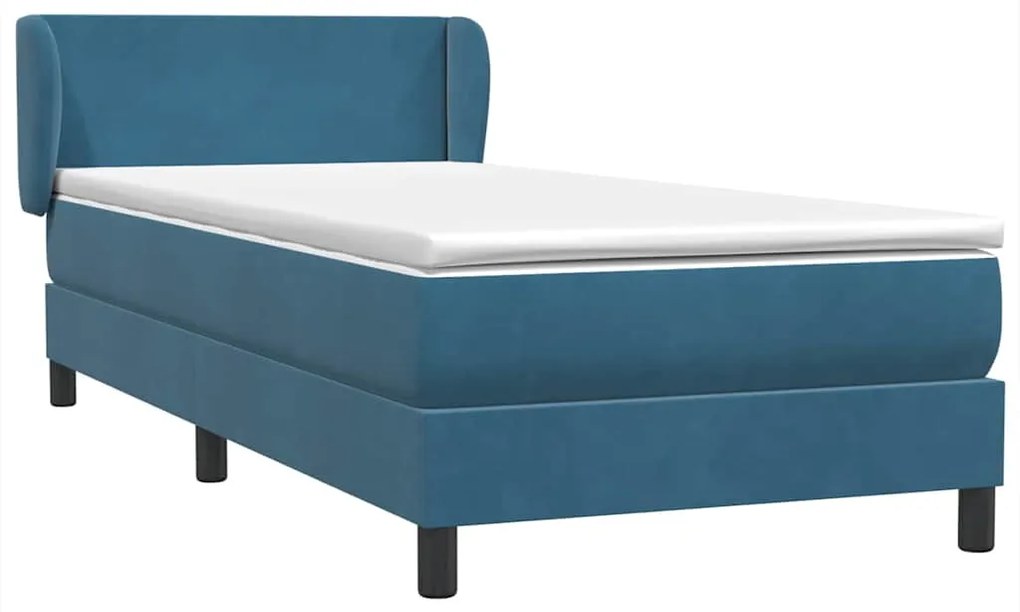 ΚΡΕΒΑΤΙ BOXSPRING ΜΕ ΣΤΡΩΜΑ ΣΚΟΥΡΟ ΜΠΛΕ 90X220 ΕΚ. ΒΕΛΟΥΔΙΝΟ 3317389