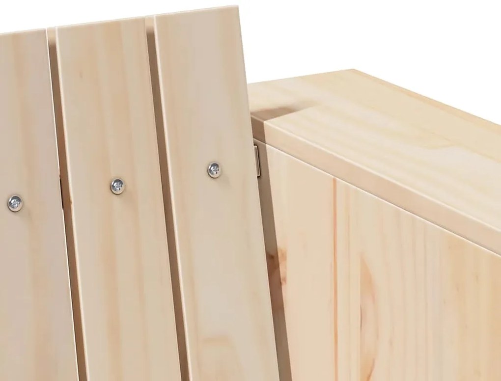 vidaXL Καναπές Κήπου Καφέ 134 x 60 x 62 cm Μασίφ ξύλο πεύκου