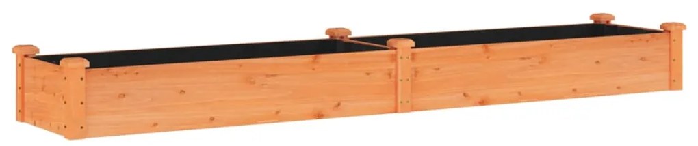 vidaXL Ζαρντινιέρα Υπερυψ. με Επένδυση Καφέ 240x45x25 εκ. Μασίφ Ελάτη