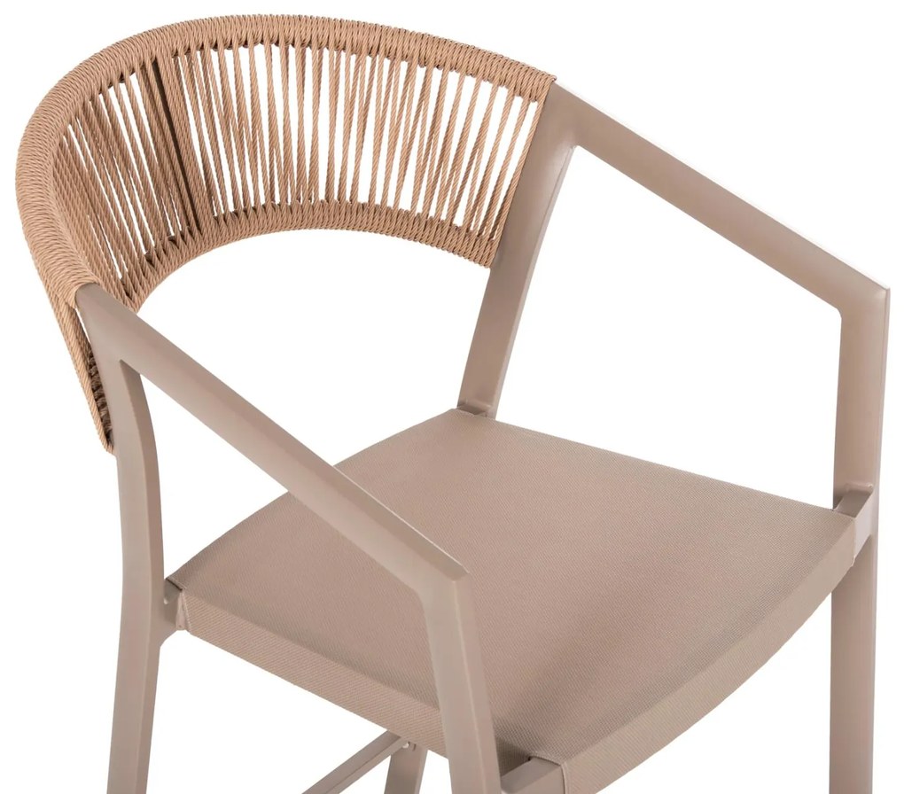 ΣΚΑΜΠΟ ΑΛΟΥΜΙΝΙΟΥ ΣΑΜΠΑΝΙ  ΜΕΣ. ΥΨΟΥΣ-ΜE RATTAN &amp; TΕΧΤLINE 57x60x100Yεκ. 57x60x100 εκ.