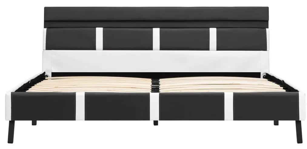 vidaXL Πλαίσιο Κρεβατιού με LED Γκρι 140x200 εκ. από Συνθετικό Δέρμα