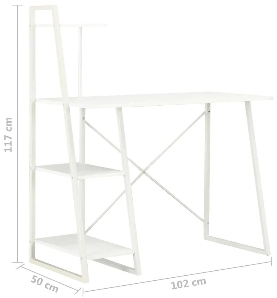 ΓΡΑΦΕΙΟ ΜΕ ΡΑΦΙΑ ΛΕΥΚΟ 102 X 50 X 117 ΕΚ. 20282