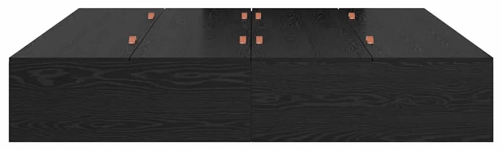 vidaXL Σκελετός Κρεβατιού Μαύρη δρυς 200 x 180 x 31.5 εκ.