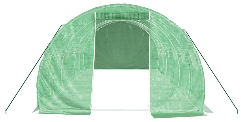 Θερμοκήπιο Πράσινο 18 μ² 6 x 3 x 2 μ. με Ατσάλινο Πλαίσιο - Πράσινο