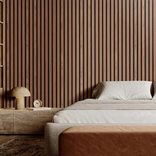 VEVOR Wood Slat Acoustic Panels 7.9 x 94.5 inch for Modern Wall Decor Walnut