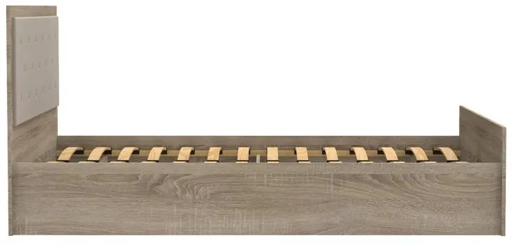 Κρεβάτι διπλό Vita Plus μελαμίνη σε sonoma απόχρωση 160x200εκ 160x200x95 εκ.