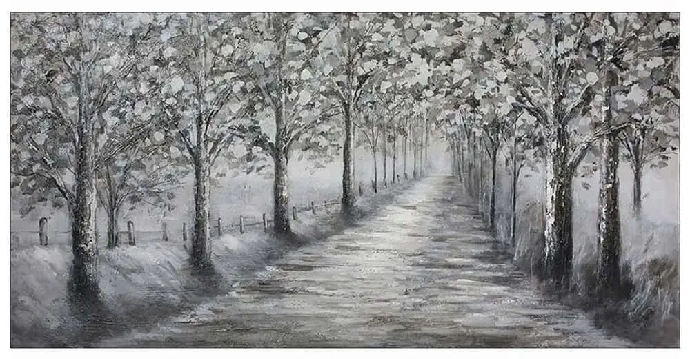 Πίνακας Καμβάς Μονοπάτι 16-30005 140x70cm Grey Marhome Horizontal Καμβάς