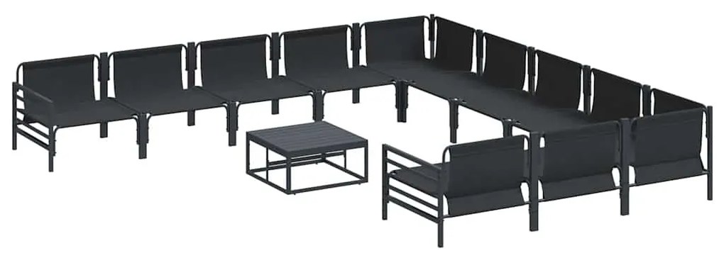 vidaXL Σετ Καναπέ Κήπου 12 pcs Ανθρακί Ατσάλι