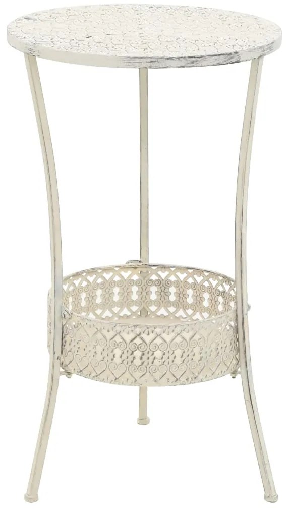 Τραπέζι Bistro Vintage Στρογγυλό Λευκό 40 x 70 εκ. Μεταλλικό 245938