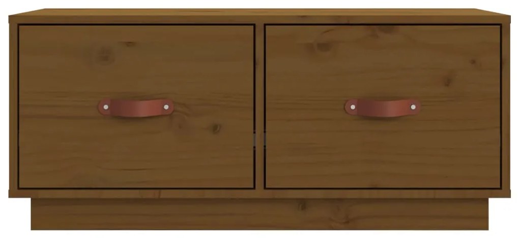 vidaXL Έπιπλο Τηλεόρασης Καφέ Μελί 80x34x35 εκ από Μασίφ Ξύλο Πεύκου