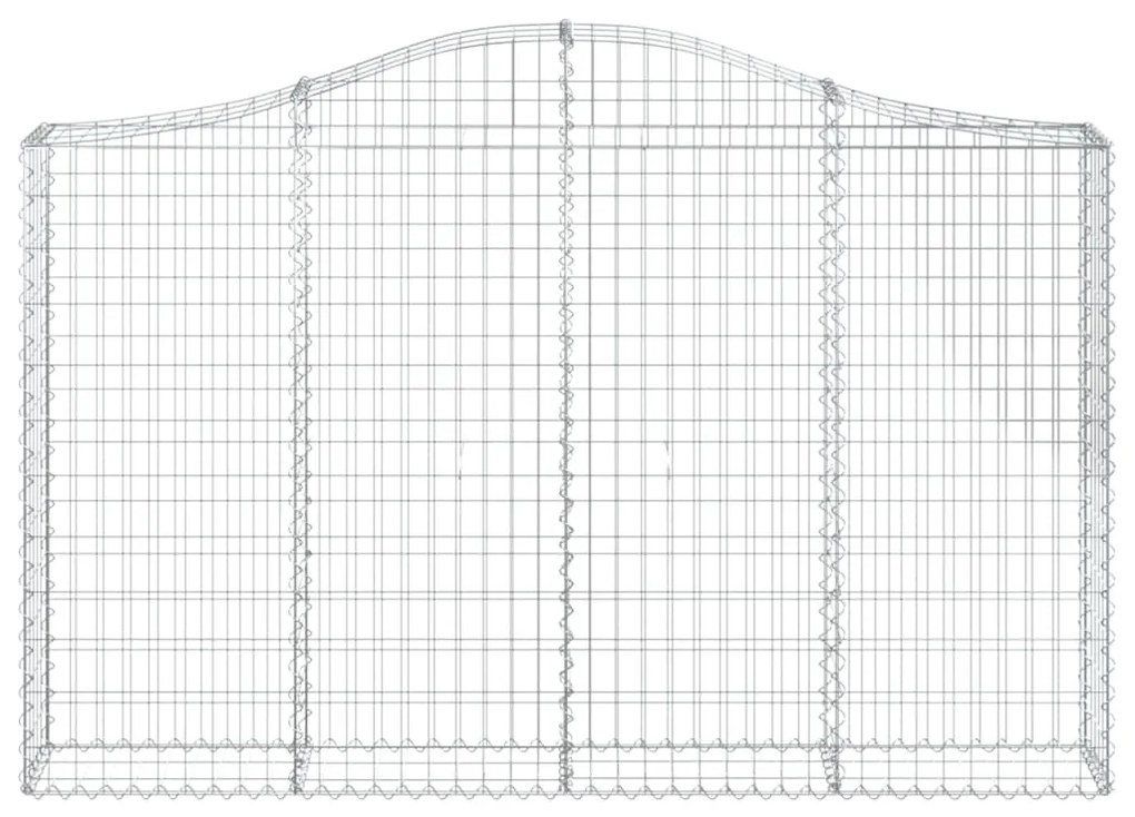 Συρματοκιβώτια Τοξωτά 20 τεμ. 200x30x120/140 εκ. Γαλβαν. Ατσάλι - Ασήμι