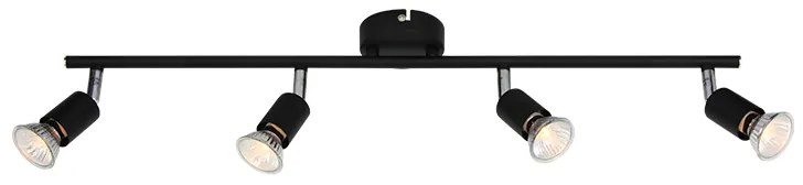 Φωτιστικό Σποτ Aca MC634BK4 TRINITY Μαύρο Ματ (Black Mat)