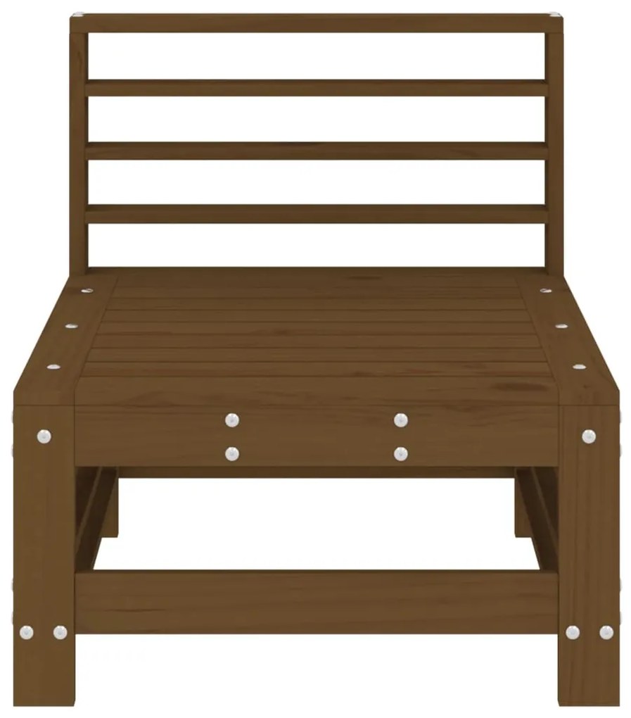 vidaXL Καναπέδες Κήπου Μεσαίοι 2 τεμ. Καφέ Μελί από Μασίφ Ξύλο Πεύκου